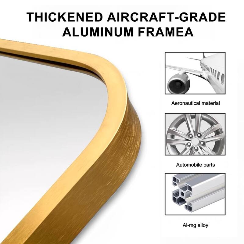 20 in./ 24 in. Rectangular Framed Wall Mounted Bathroom Mirror