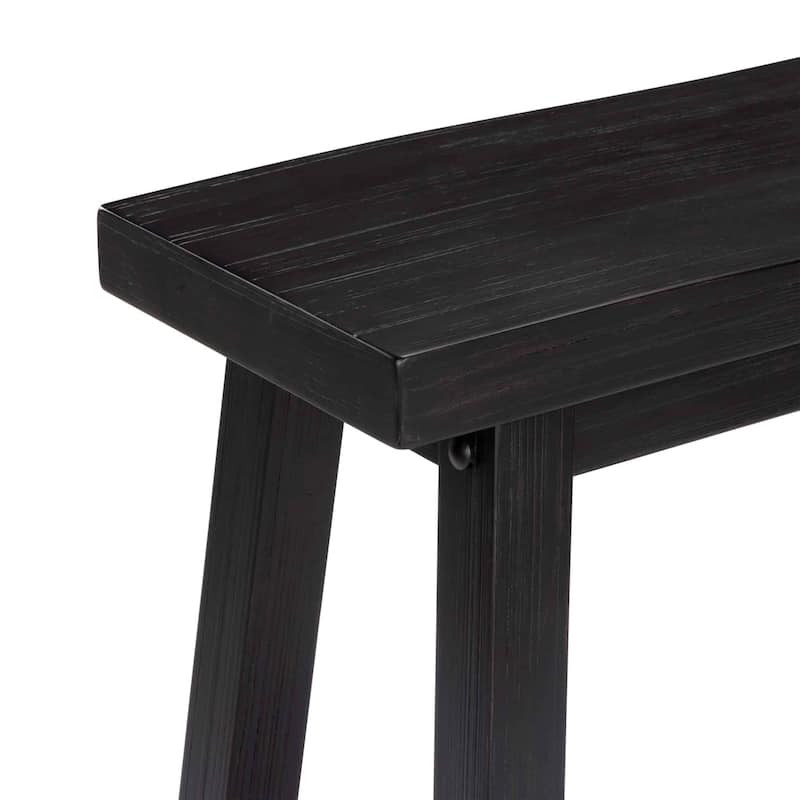 Sonoma Wood Saddle Dining Bench