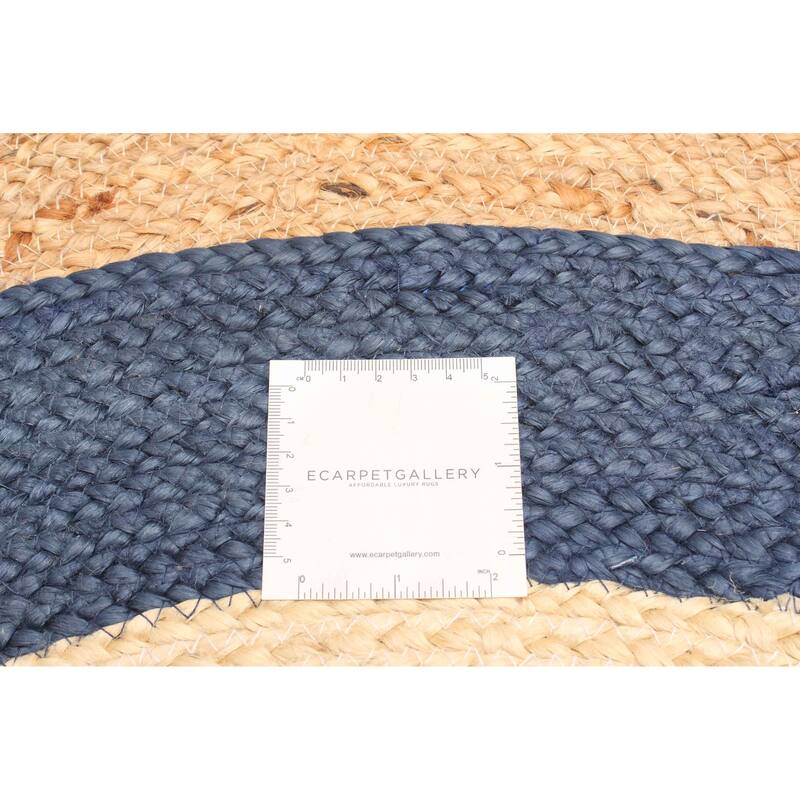 ECARPETGALLERY Braided Weave Palas Denizli Cream Jute Rug - 2'11 x 2'11