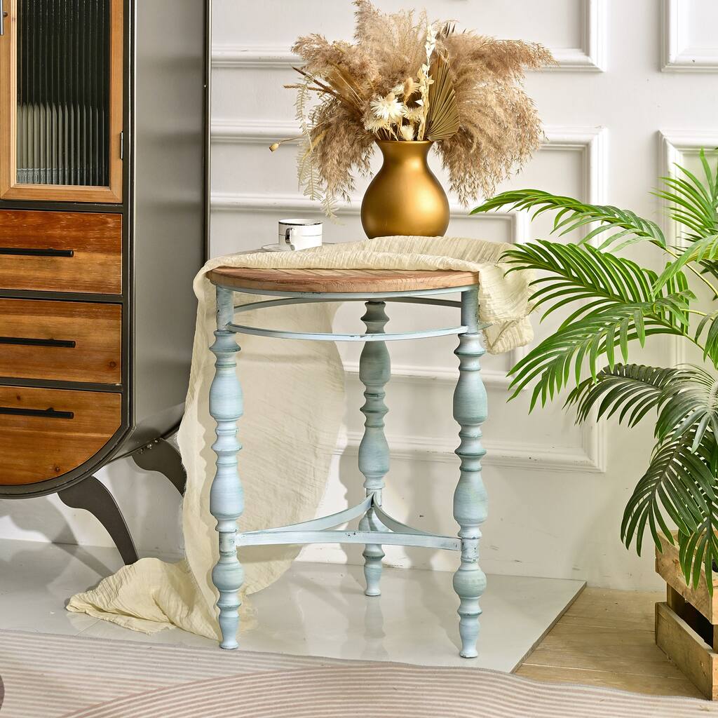 GDFStudio Thalric Accent Rustic Wooden Carved Coffee Table