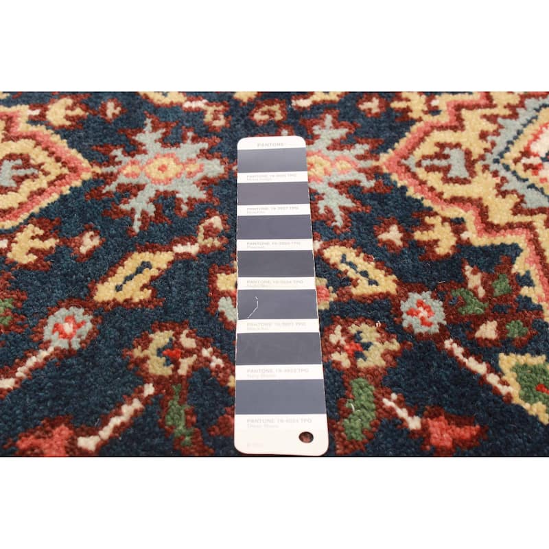 ECARPETGALLERY Hand-knotted Serapi Heritage Dark Navy Wool Rug - 2'8 x 11'1