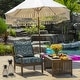 preview thumbnail 2 of 6, Arden Selections Sapphire Blue Leala Damask Outdoor Deep Seat Cushion Set - 24 W x 24 D in.