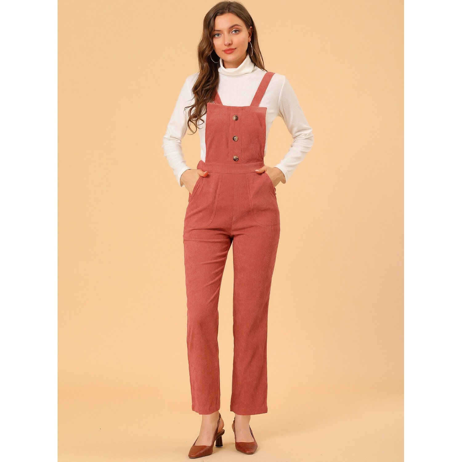 Corduroy overalls women clearance