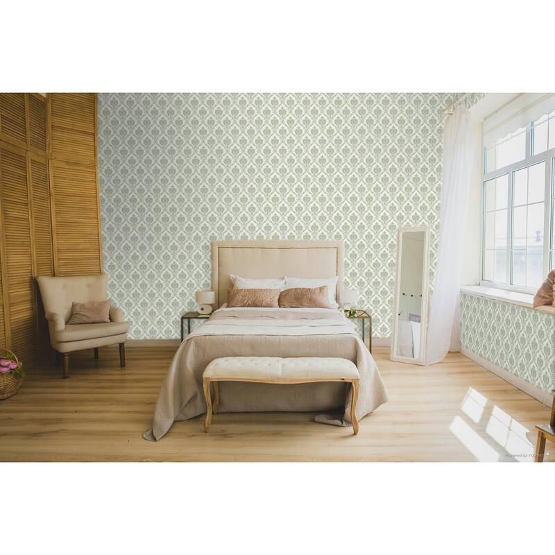 Galerie Wallcoverings Italian Classics 4 Collection Embossed Italian Damask Vinyl on Non-woven Matte Wallpaper Roll