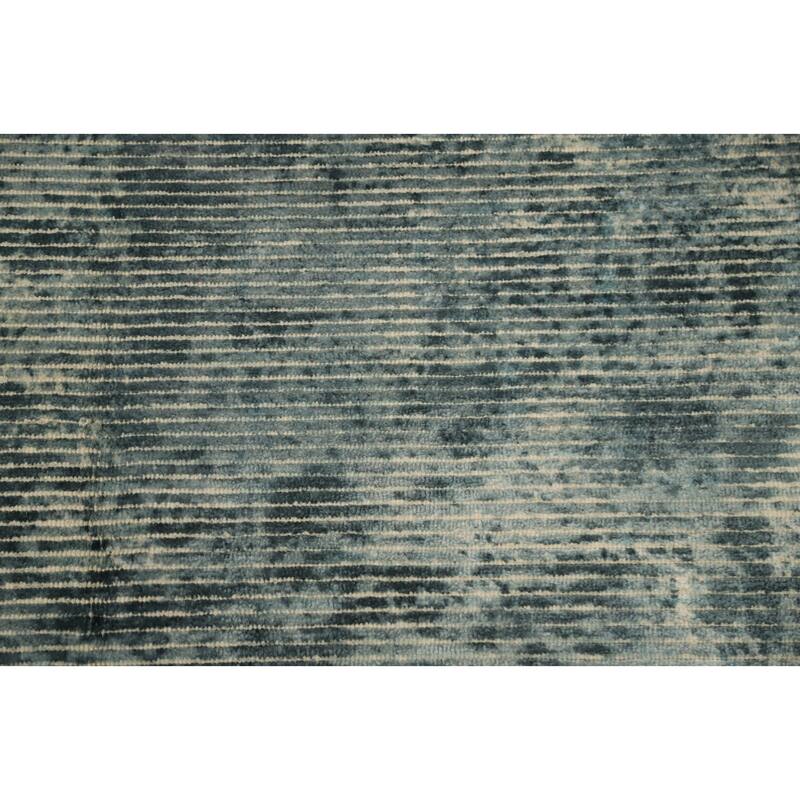 Hand Knotted Oriental Viscose Silk Carpet Modern Abstract Multi-Colored Abstract Area Rug - 7' 7'' X 5' 6''