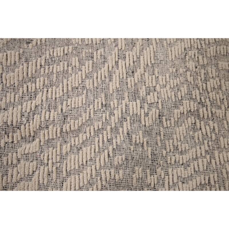 All-Over Abstract Moroccan Area Rug Handmade Wool Carpet - 5'11"x 8'10"