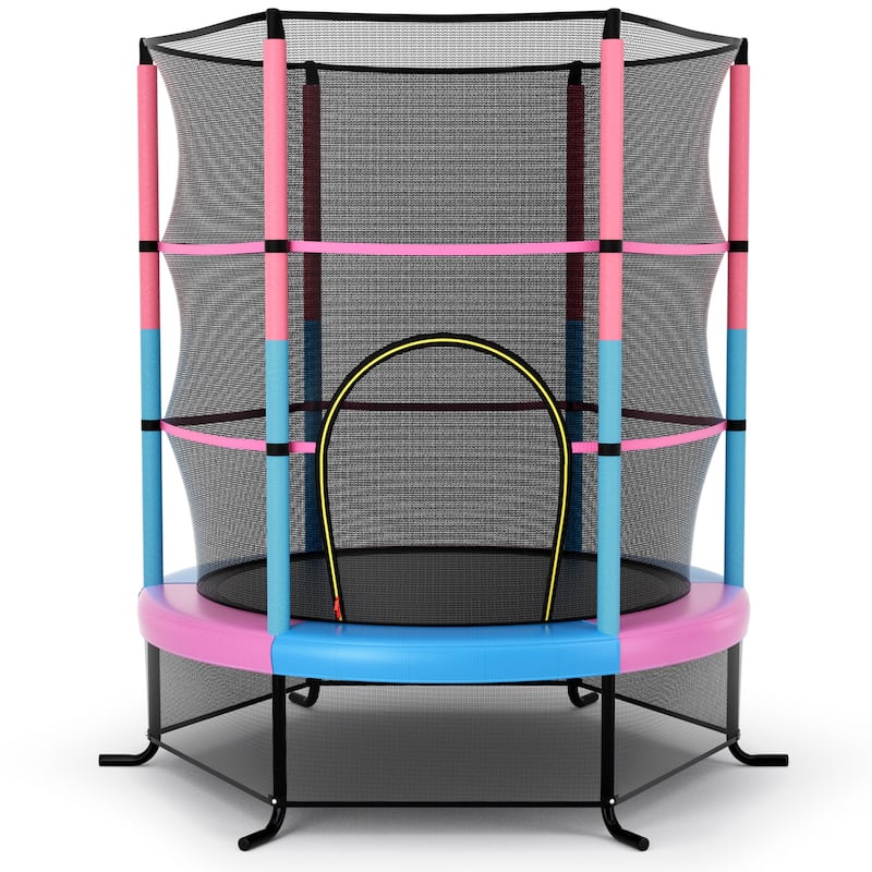 Gymax 55'' Trampoline for Kids Toddler Recreational Trampoline w/ - Kids