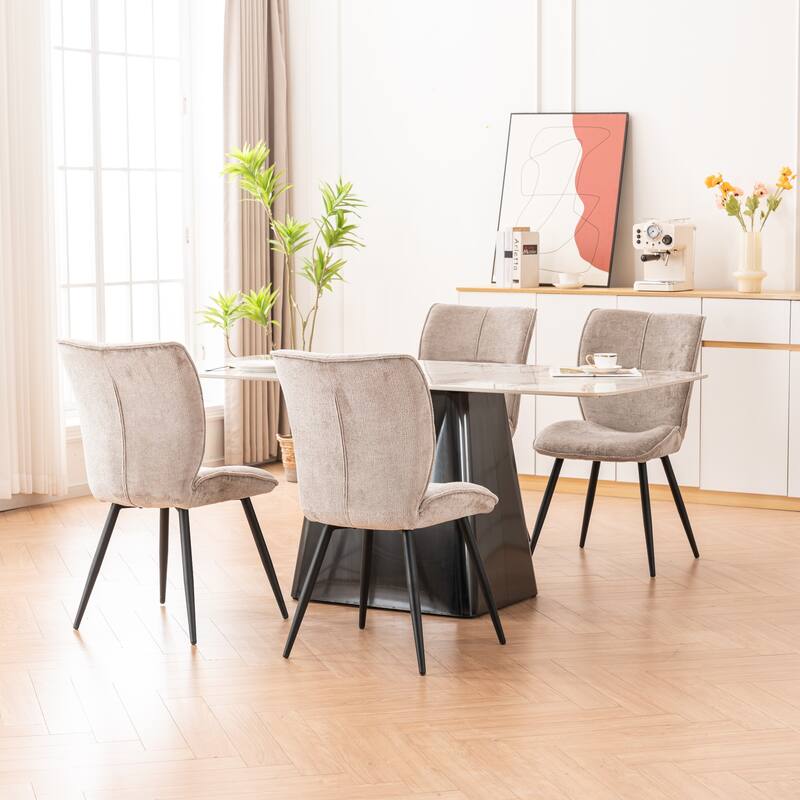 Dining Chairs Set of 2, Armless Kitchen Chairs, Soft Cushion