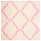 SAFAVIEH Dallas Shag Giusy Trellis 1.5-inch Thick Rug - 6' x 6' Square - Ivory/Light Pink