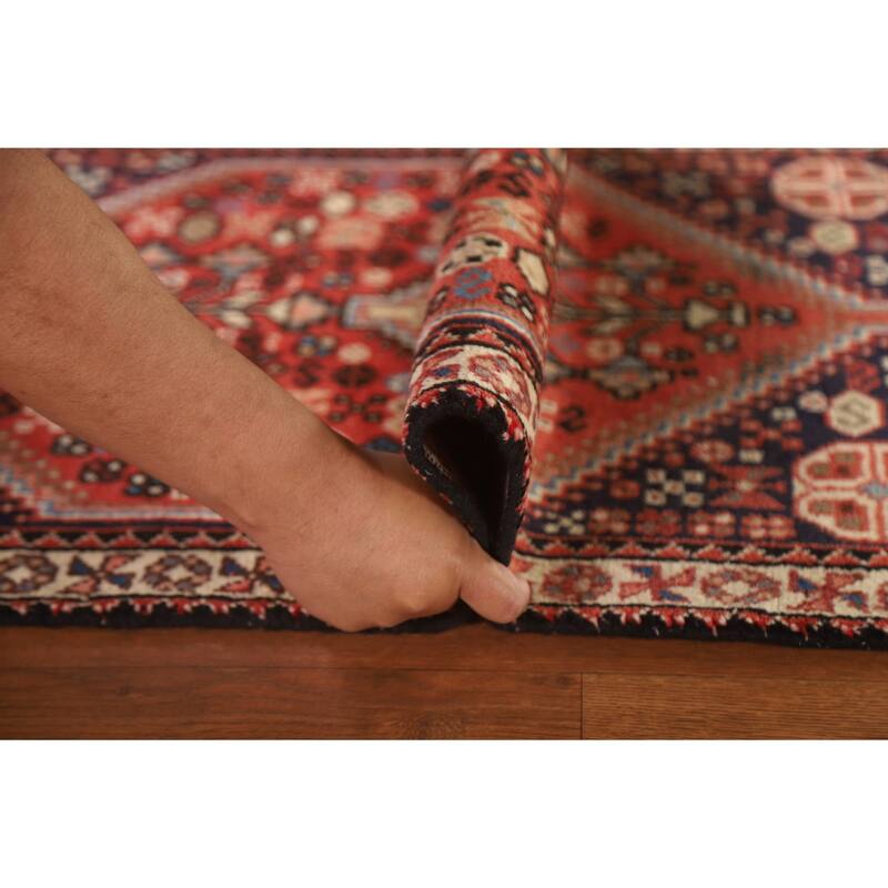 Abadeh Persian Vintage Area Rug Hand-knotted Wool Carpet - 1'10"x 3'5"