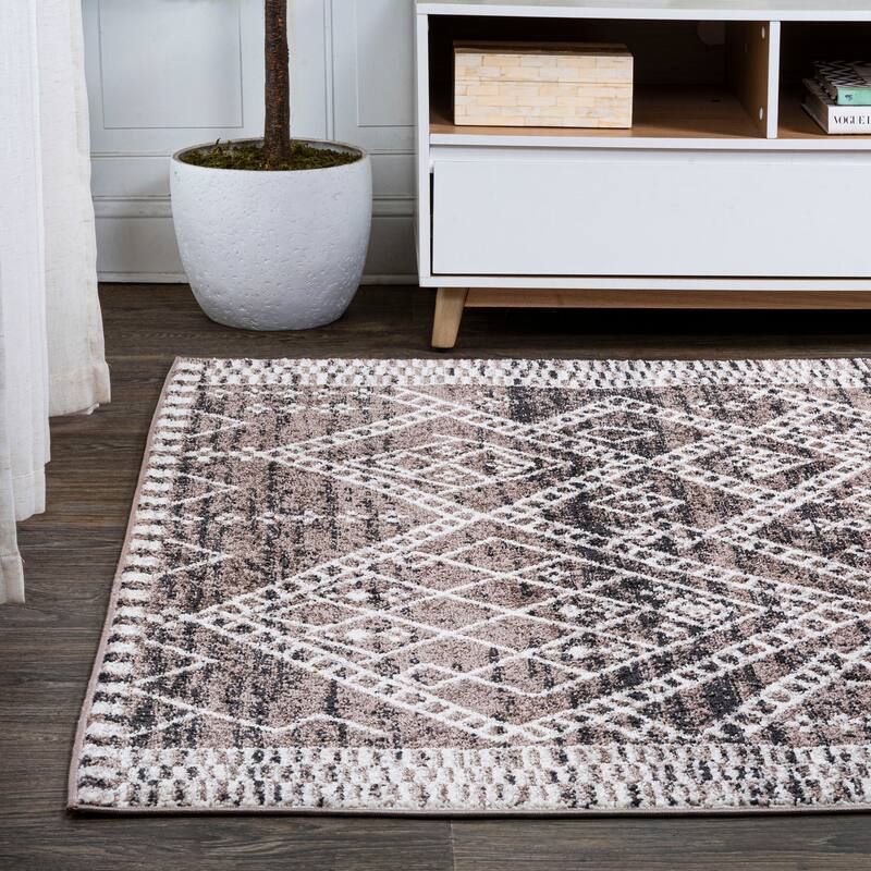 JONATHAN Y Aksil Modern Tribal Geometric Area Rug