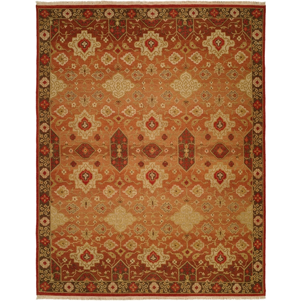 Transitional Multi-Colored Flatweave Wool Area Rug