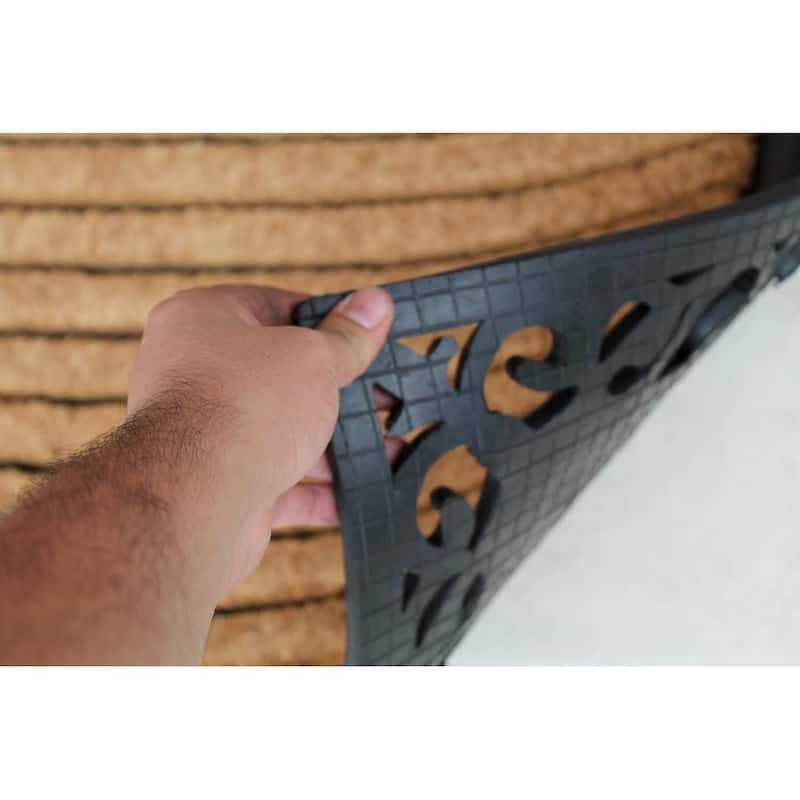 A1HC Natural Rubber And Coir Molded Hand-finished Doormat 30"X48"