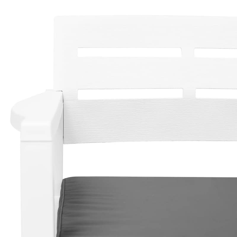 vidaXL Patio Furniture Set 4 Piece Conversation Set Table and Chairs Plastic - 30.7" x 21.7" x 15"