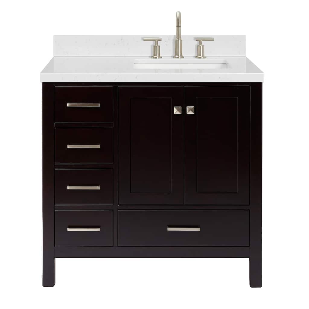 Ariel A036SRCQRVO Cambridge 36" Free Standing Single Basin Vanity Set