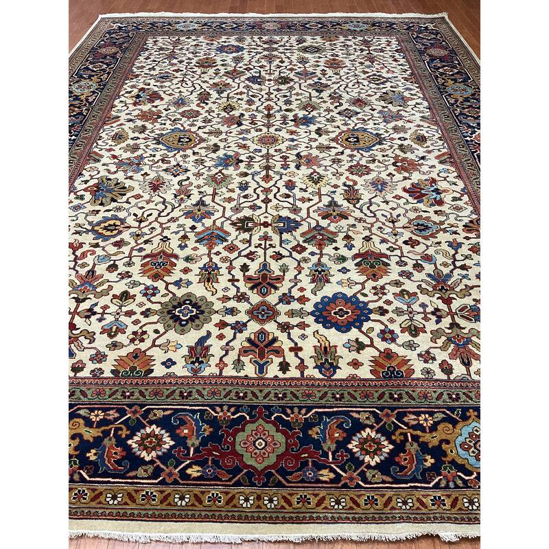 HERAT ORIENTAL Hand-knotted Indo 9' x 12' Serapi Wool Rug - 9' x 12'