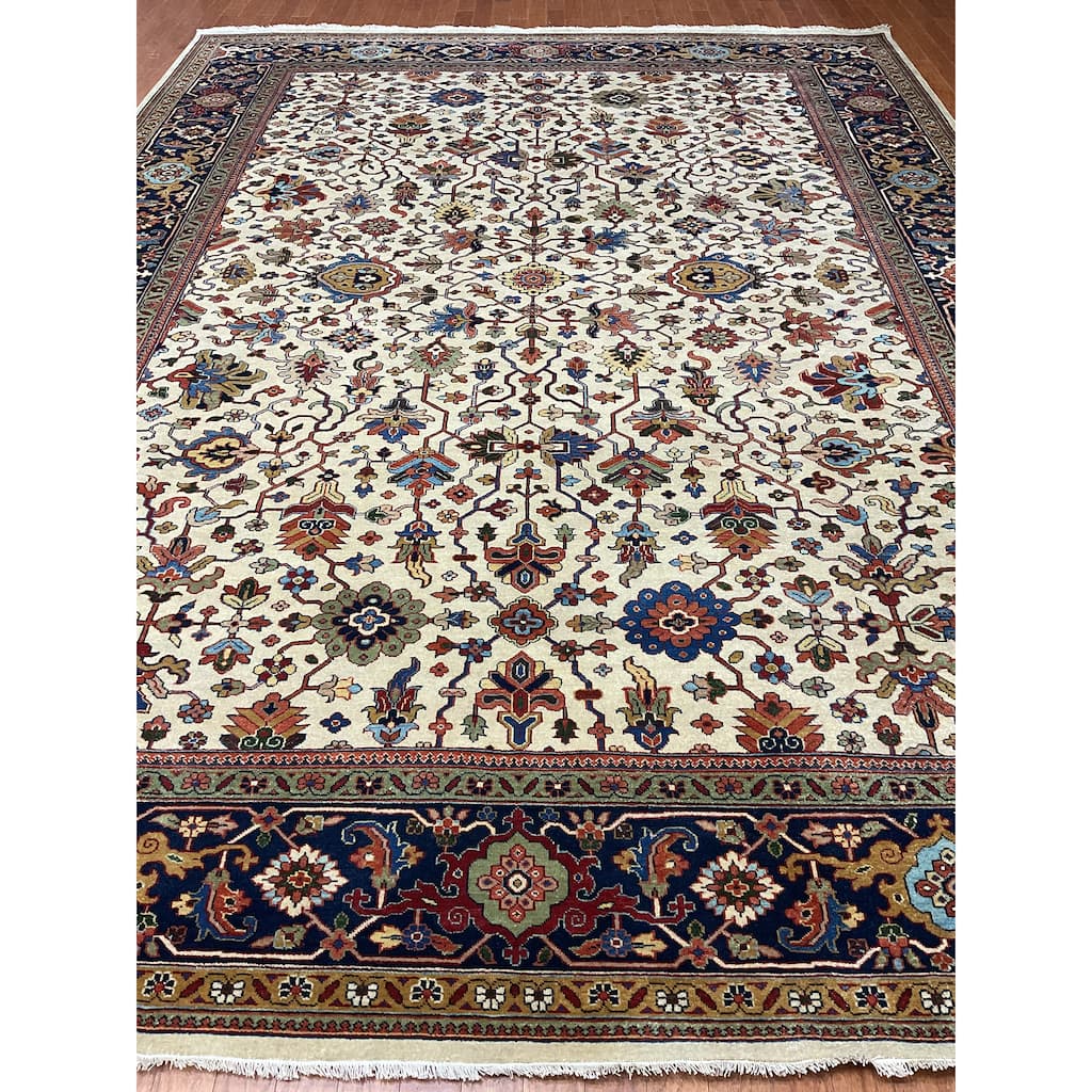 HERAT ORIENTAL Hand-knotted Indo 9' x 12' Serapi Wool Rug - 9' x 12'