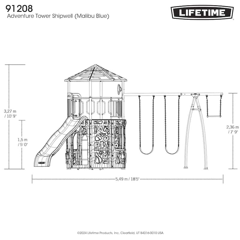 Lifetime Adventure Tower, Malibu Blue