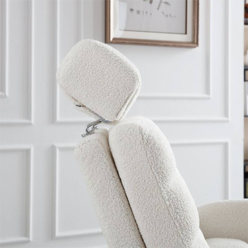 HOMYKA Upholstered Chaise Lounge Adjustable Backrest Chair with Storage Ottoman On Sale Bed