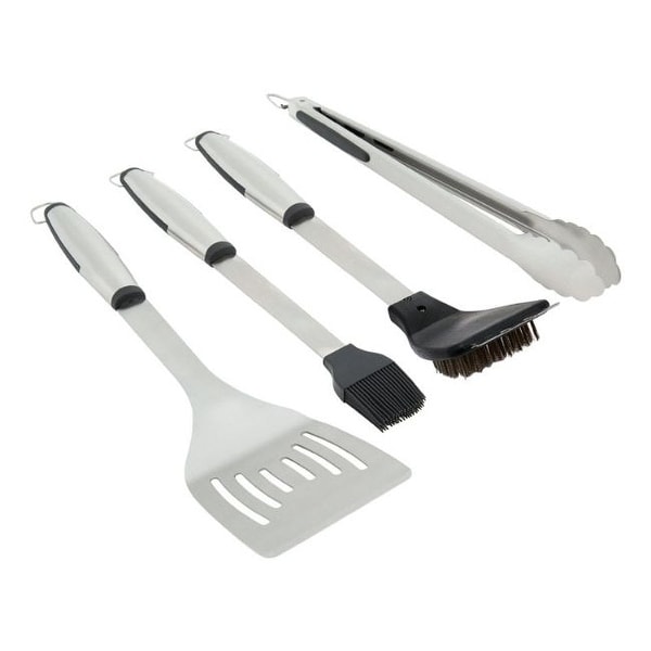 Grill Mark Stainless Steel Black/Silver Grill Tool Set 4 pc.