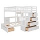 preview thumbnail 9 of 22, Full Over Twin Bunk Bed with Desk, Drawers and Shelves