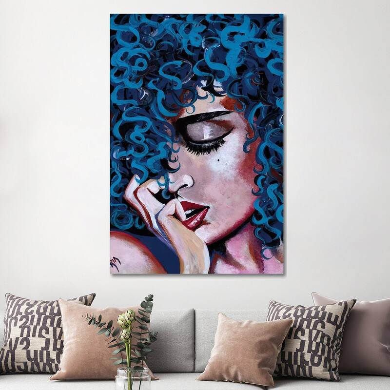 iCanvas "A Happy Woman Is A Satisfied Woman" by Artist Ria Canvas Print