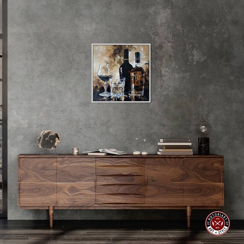 Notoriart His Favorite Drink Framed Bar Cart Art For Men