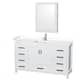 Option White / White Cultured Marble Top / Brushed Chrome
