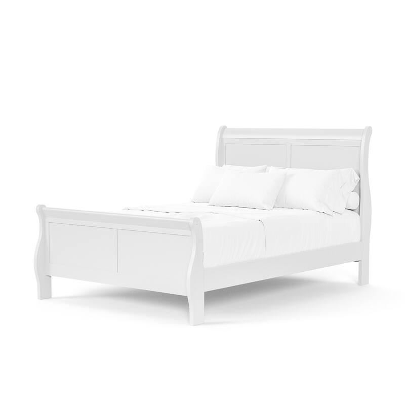 Furniture of America Mayday Modern Solid Wood 3-Piece Sleigh Bedroom Set