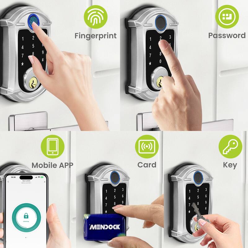 Smart Lock with Bluetooth, Fingerprint and Auto-Lock
