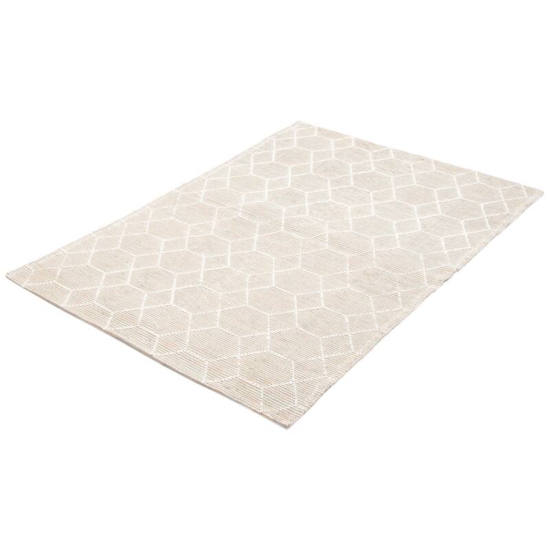 ECARPETGALLERY Braid weave Sienna Brown Wool Rug - 5'1 x 7'7