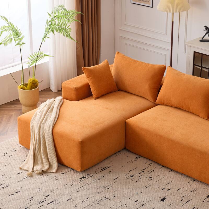 107.9" Chenille Extra-Deep Modular Sectional Sofa