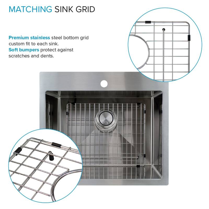 Transolid TRS_LSA3-252212 LSA 25" Drop In / Undermount Single Basin
