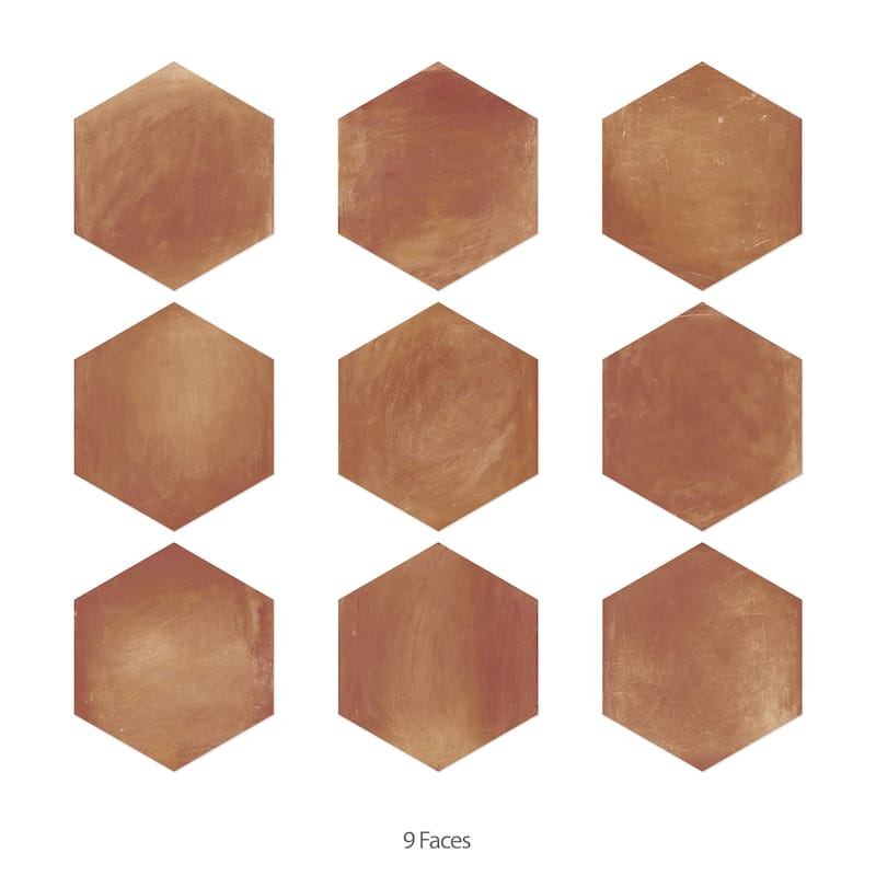 Merola Tile Sentier Hex des Ocres 5-1/2" x 6-1/4" Porcelain Floor and Wall Tile