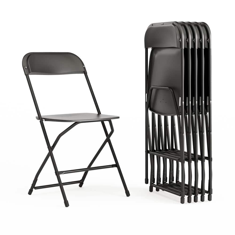 Plastic Folding Chair - 6 Pack 650LB Weight Capacity - Event Chair - 17.5"W x 18"D x 31.5"H