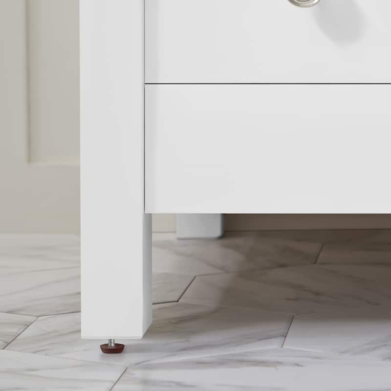 OVE Decors Newcastle Pure White Undermount Sink Vanity with Marble Top