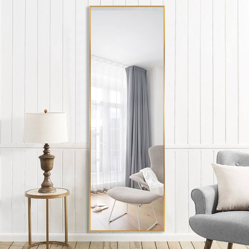 Jumbo Aluminum Frame Mirror - 21.26" W x 0.8" D x 64.17" H