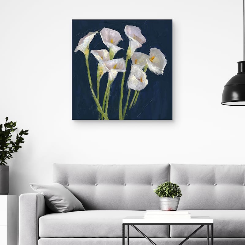 Callas on Blue by Studio Arts Canvas Art Print