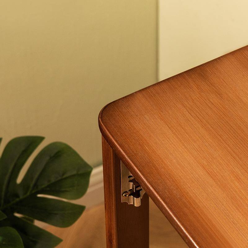 Bamboo Folding Desk,Space-Saving Computer Desk for Small Spaces, Foldable Study Table for Bedroom, Home Office, Dorm