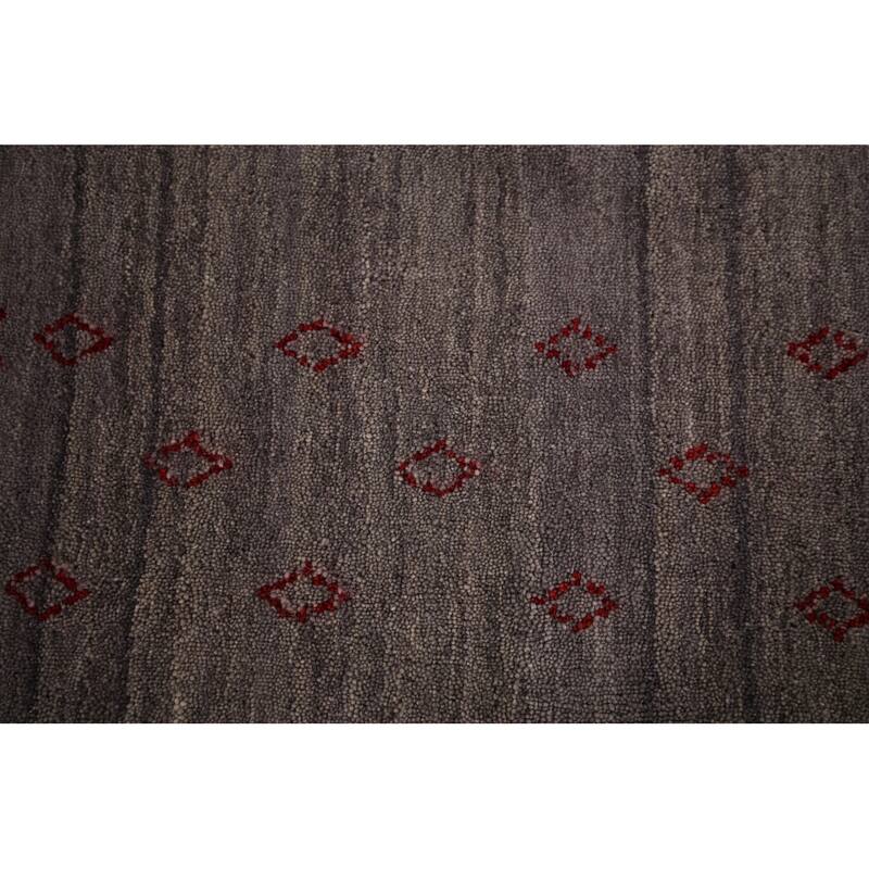 Gabbeh Indian Area Rug Handmade Wool Carpet - 5'2"x 7'10"