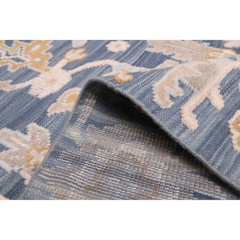 ECARPETGALLERY Hand-knotted Finest Oushak Navy Wool Rug - 8'0 x 10'1