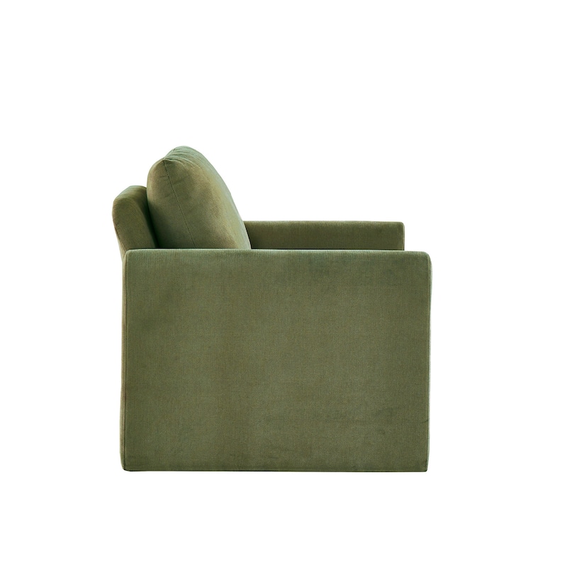 Platt Rounded Arm Chenille Upholstery Accent Chair by iNSPIRE Q Modern