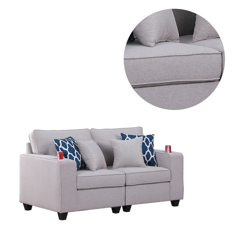 Linen Upholstered Loveseat