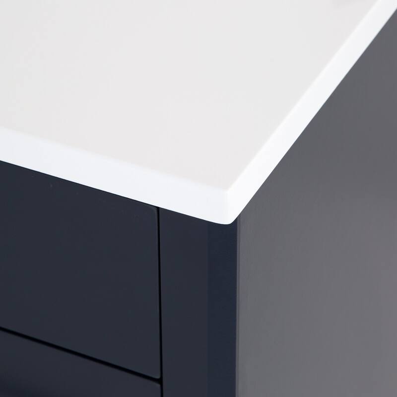 Spring Mill Cabinets Salil 36.5" Bathroom Vanity With Cabinet, 2 Drawers, and Offset Sink