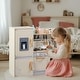 preview thumbnail 6 of 5, Wooden Pretend Kitchen Playset with Toy Ice Maker & Cooking Set Accessories