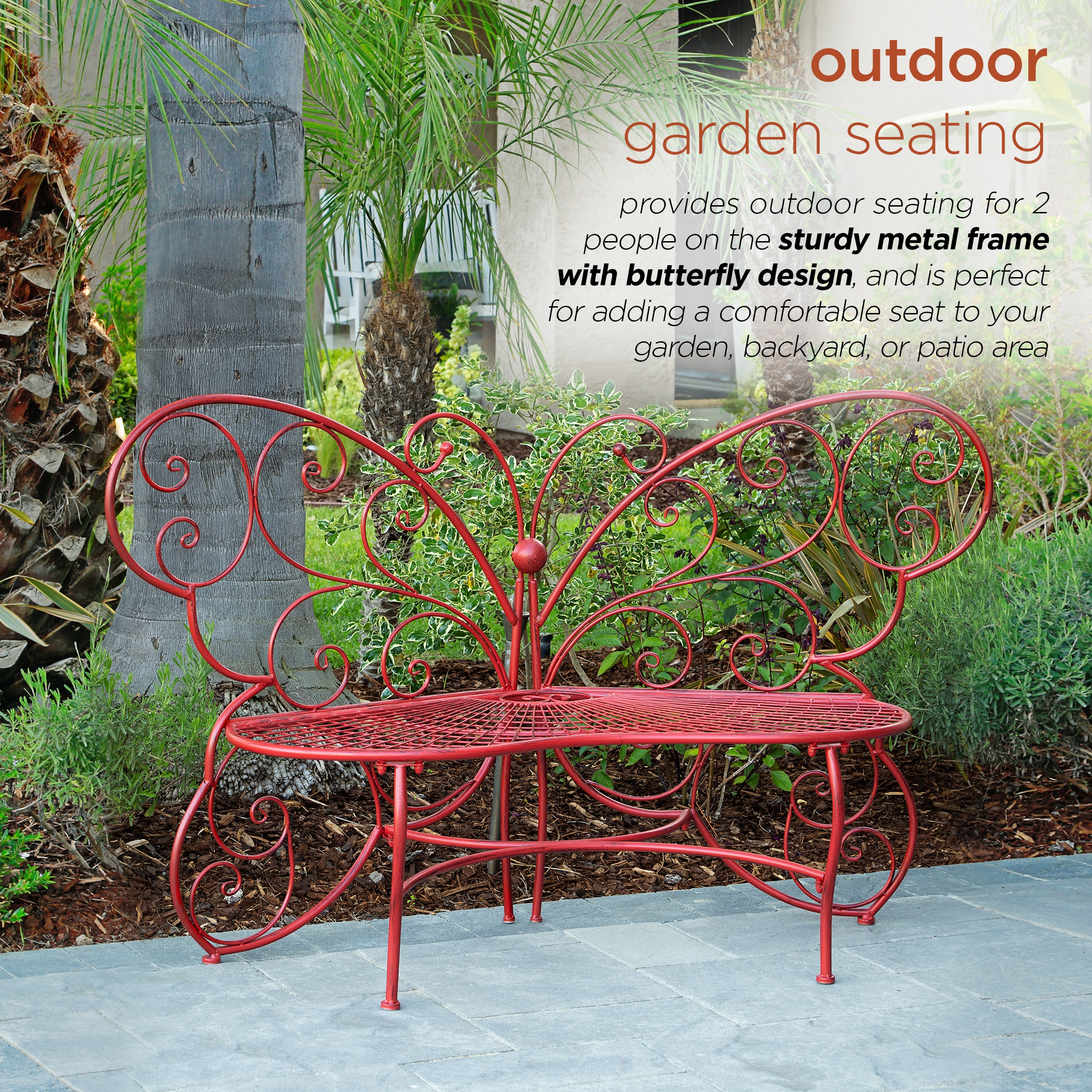 Cast aluminium online garden bench