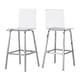 preview thumbnail 16 of 28, Miles Acrylic Swivel High Back Bar Stools (Set of 2) by iNSPIRE Q Bold Chrome - Bar height
