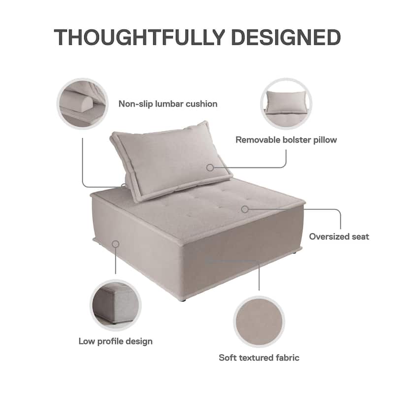 Avenue Greene Sonaly Upholstered Single Sofa Chair
