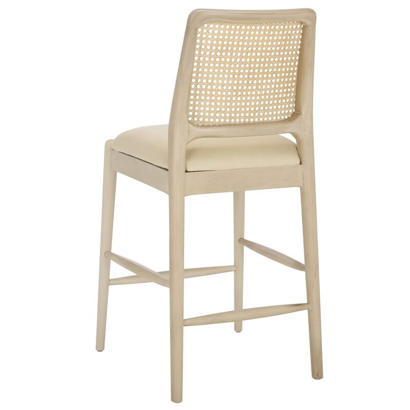 SAFAVIEH Home Reinhardt Rattan Counter Stool - 18"W x 19"D x 41"H