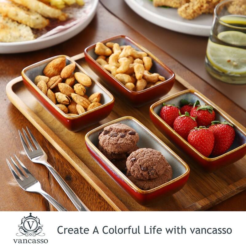 vancasso Stern Series Reactive Glaze Stoneware Plates Set